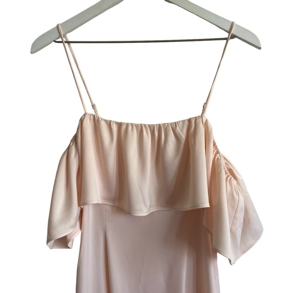 LPA Tiered Ruffle Gown, Champagne, Size S - Picture 6 of 14